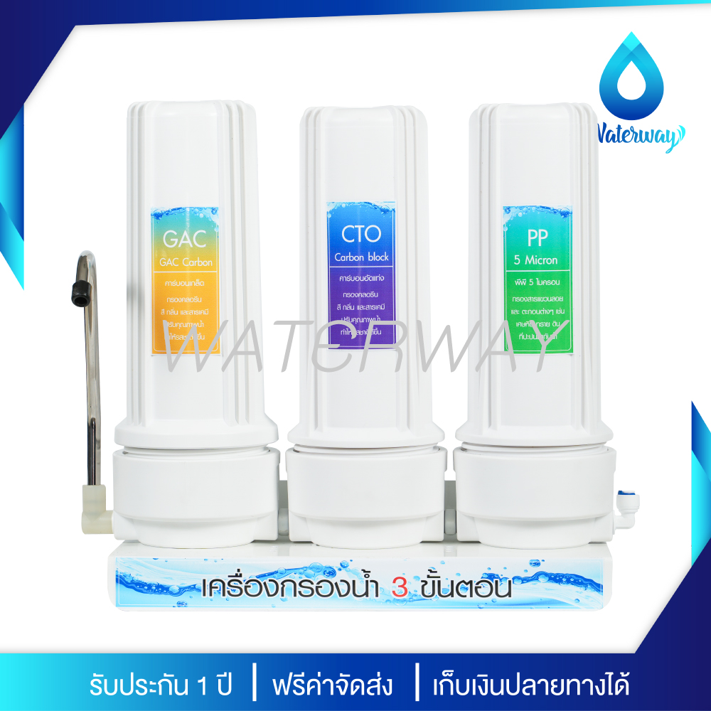 เครื่องกรองน้ำดื่ม UNI PURE รุ่น UN-301 ( 3 ขั้นตอน )_1